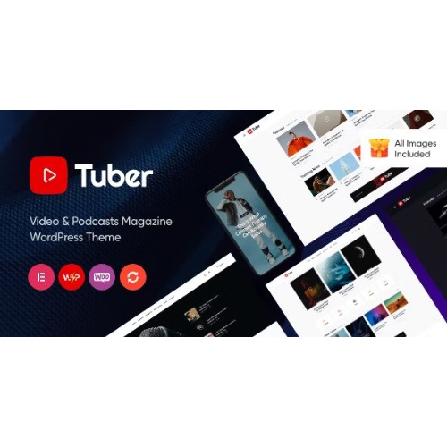 Tuber-Video-Blog-Podcast-WordPress-Theme.jpg Tuber – Video Blog & Podcast WordPress Theme - Image 1