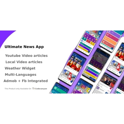 Ultimate-News-App-Nulled.jpg Ultimate News App (Video,Youtube,Weather,Survey) - Image 1