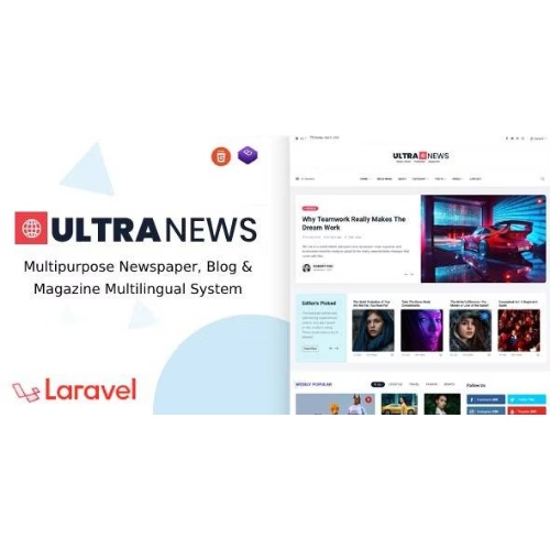 UltraNews-Laravel-Newspaper-Blog-and-Magazine-Multilingual-System.jpg UltraNews – Laravel Newspaper, Blog Multilingual System with support AI Writer, Content Generator - Image 1