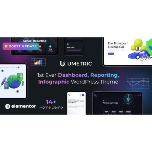 Umetric-WordPress-Dashboard-Reporting-and-Infographic-Theme.jpg Umetric – WordPress Dashboard, Reporting and Infographic Theme - Image 1