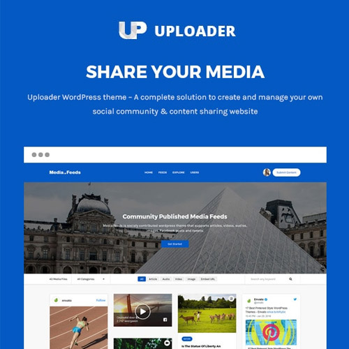 Uploader-Advanced-Media-Sharing-Theme.jpg Uploader – Advanced Media Sharing Theme - Image 1