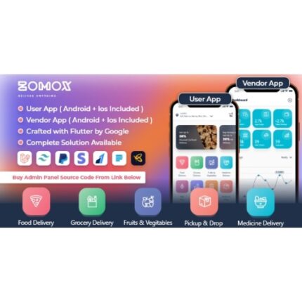 User & Vendor App for Zomox Grocery, Food, Pharmacy Courier Delivery
