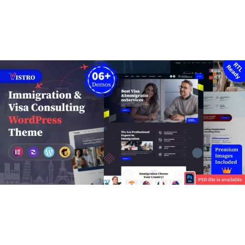 Vistro-Immigration-Visa-Consulting-WordPress-Theme.jpg Vistro – Immigration Visa Consulting WordPress Theme - Image 1