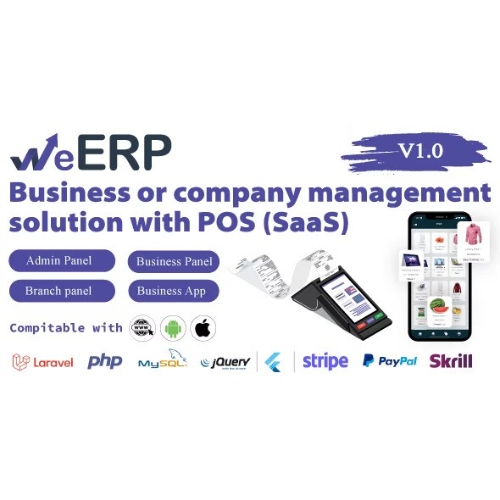 WeERP-SAAS-Business-or-company-management-solution-with-POS-including-web-panel.jpg WeERP (SAAS) – Business or company management solution with POS including web panel - Image 1