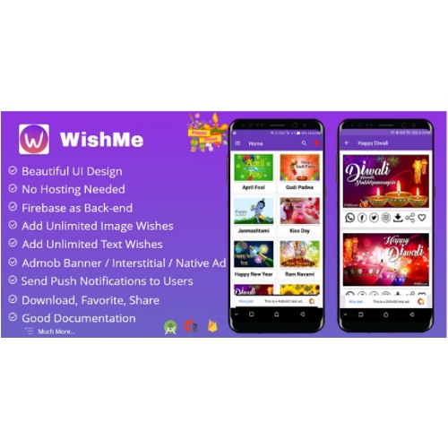 WishMe-Festival-Wishes-Android-App-With-Firebase-Back-end-Free-Download.jpg WishMe – Festival Wishes Android App With Firebase Back-end - Image 1