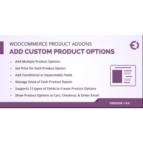 WooCommerce-Custom-Product-Addons-Custom-Product-Options.jpg WooCommerce Custom Product Addons, Custom Product Options - Image 1