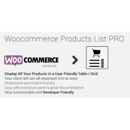 Woocommerce Products List Pro
