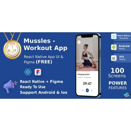 Workout-Apps-UI-Kit-React-Native-Figma-FREE-Mussles-Free-Download-1.jpg Workout Apps | UI Kit | React Native | Figma (FREE) | Mussles - Image 1
