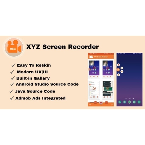 XYZ-Screen-Recorder-Native-Android-App-Admob-Ads-Free-Download.jpg XYZ Screen Recorder | Native Android App | Admob Ads - Image 1