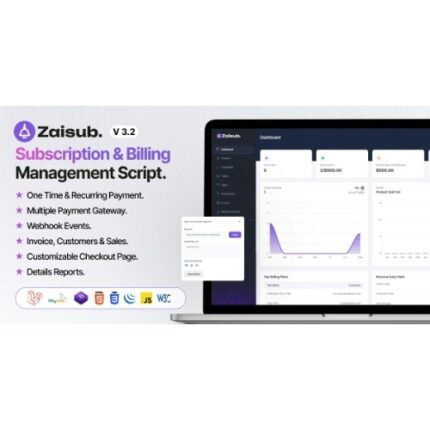 Zaisub – Subscription & Billing Management Laravel Script.