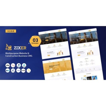 Zixer – Multipurpose Website & Construction Business Company CMS