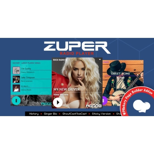Zuper-Shoutcast-and-Icecast-Radio-Player-With-History-Addon-For-for-WPBakery-Page-Builder.jpg Zuper – Shoutcast and Icecast Radio Player With History – Addon For for WPBakery Page Builder - Image 1