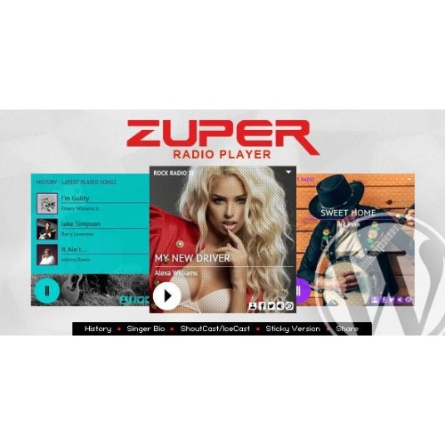 Zuper-Shoutcast-and-Icecast-Radio-Player-With-History-WordPress-Plugin.jpg Zuper – Shoutcast and Icecast Radio Player With History – WordPress Plugin - Image 1