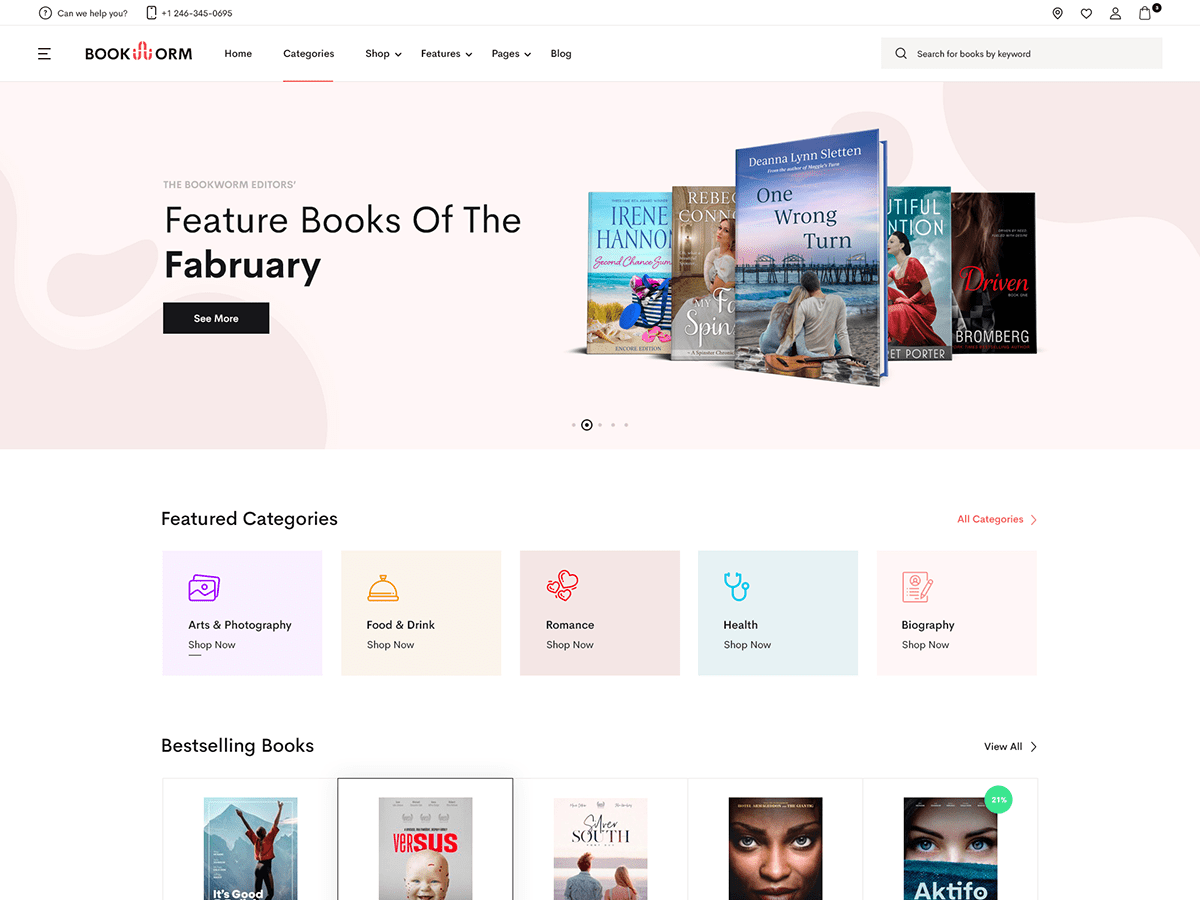 bookworm-theme-activated.png Bookworm – Bookstore & Bookshop WooCommerce Theme - Image 1