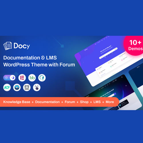 docy.jpg Docy – Premium Documentation, Knowledge base & LMS WordPress Theme with Helpdesk Forum - Image 1