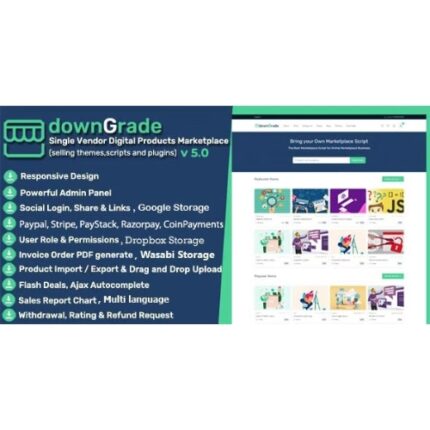 downGrade – Single Vendor Digital Marketplace With Subscription