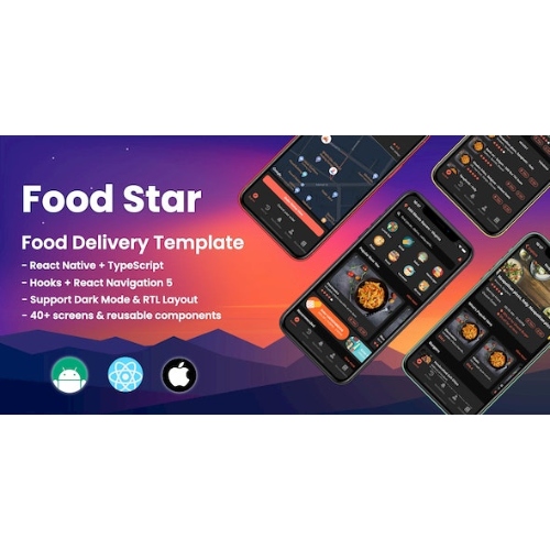 food-star-preview-image-1.jpg Food Star – Mobile React Native Food Delivery Template - Image 1