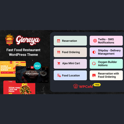 gloreya.jpg Gloreya – Food Ordering & Delivery Restaurant WordPress Theme - Image 1