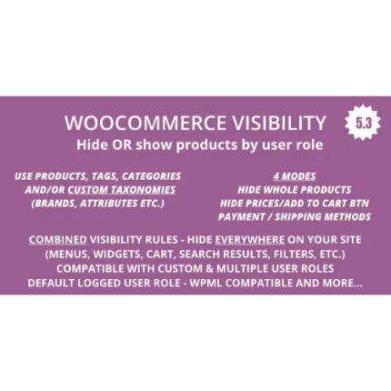 WooCommerce Hide Products, Categories, Prices, Payment and Shipping by User Role