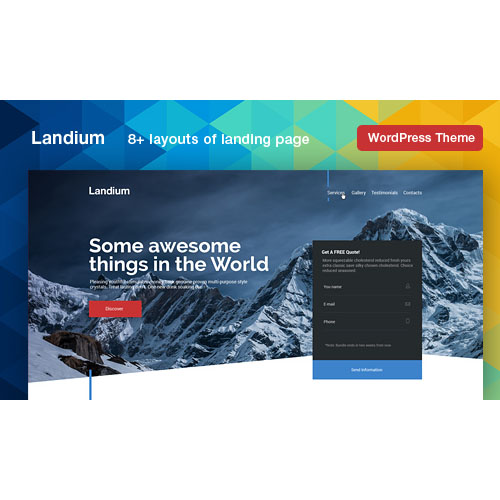 landium.jpg Landium – APP Landing Page WordPress - Image 1