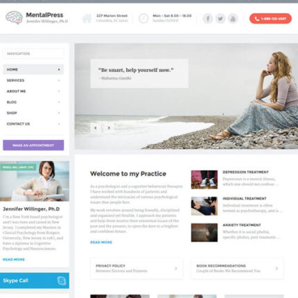 MentalPress – WP Theme for your Medical or Psychology Website.