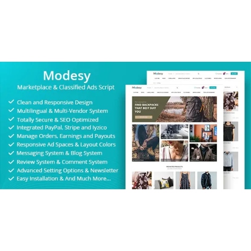 modesy.jpg Modesy – Marketplace & Classified Ads Script - Image 1
