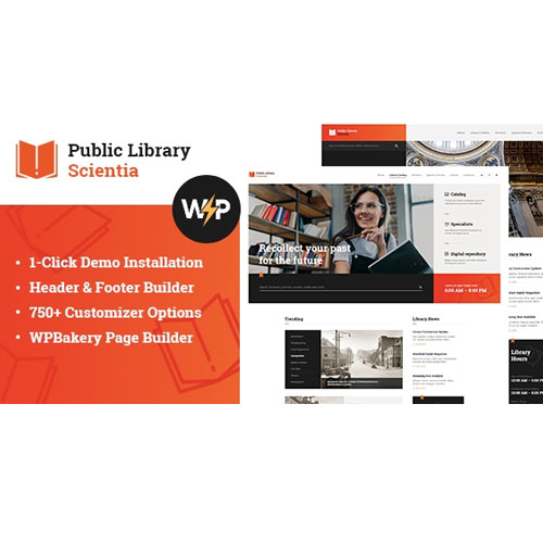 scientia.jpg Scientia | Public Library & Book Store Education WordPress Theme - Image 1